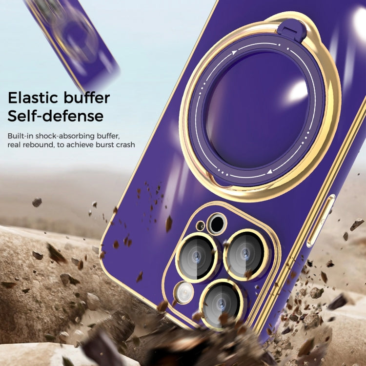 For iPhone XS Max Multifunction Electroplating MagSafe Holder Phone Case(White) - More iPhone Cases by PMC TechLife | Online Shopping South Africa | PMC TechLife