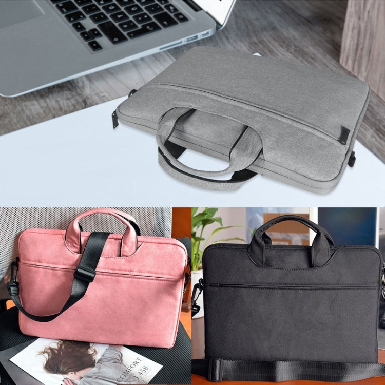 For 14.1 inch ST01S Waterproof Oxford Laptop Diagonal Shoulder Handbag(Light Grey) - 13.3 inch by PMC Jewellery | Online Shopping South Africa | PMC Jewellery | Buy Now Pay Later Mobicred