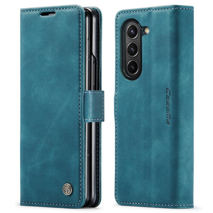 For Samsung Galaxy Z Fold5 CaseMe-013 Multifunctional Retro Frosted Leather Phone Case(Blue) - Galaxy Z Fold5 Cases by CaseMe | Online Shopping South Africa | PMC Jewellery | Buy Now Pay Later Mobicred