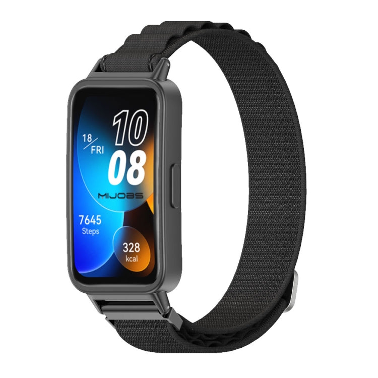 For Huawei Band 8 / 9 Mijobs Nylon Breathable Watch Band(Black) - Watch Bands by MIJOBS | Online Shopping South Africa | PMC Jewellery | Buy Now Pay Later Mobicred