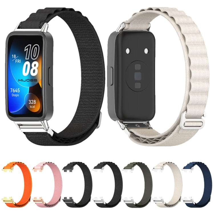 For Huawei Band 8 / 9 Mijobs Nylon Breathable Watch Band(Black) - Watch Bands by MIJOBS | Online Shopping South Africa | PMC Jewellery | Buy Now Pay Later Mobicred