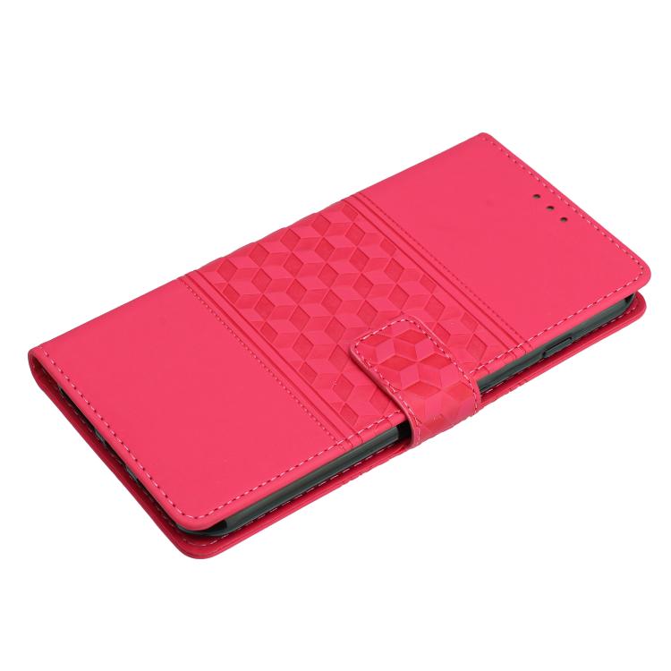 For iPhone 16e Diamond Embossed Skin Feel Leather Phone Case(Red) - iPhone 16e Cases by PMC TechLife | Online Shopping South Africa | PMC TechLife | Buy Now Pay Later Mobicred