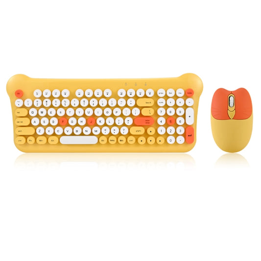 QW05 Mixed Color Portable 2.4G Wireless Keyboard Mouse Set(Yellow) - Wireless Keyboard by PMC Jewellery | Online Shopping South Africa | PMC Jewellery | Buy Now Pay Later Mobicred