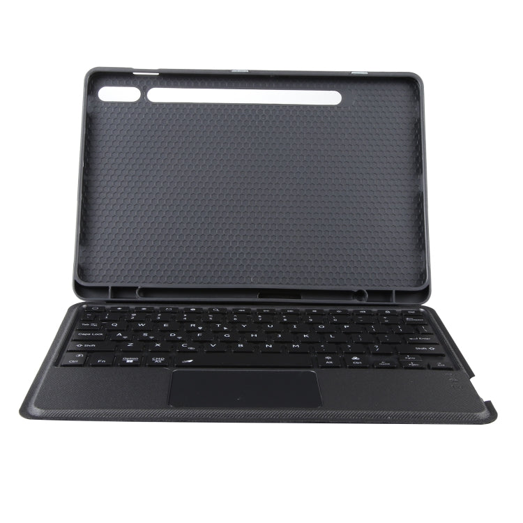 T870B-AS Pivot Backlight Lower Pen Slot Bluetooth Keyboard Leather Case For Samsung Galaxy Tab S7 T870/T875/S8 700/X706(Black) - Samsung Keyboard by PMC Jewellery | Online Shopping South Africa | PMC Jewellery