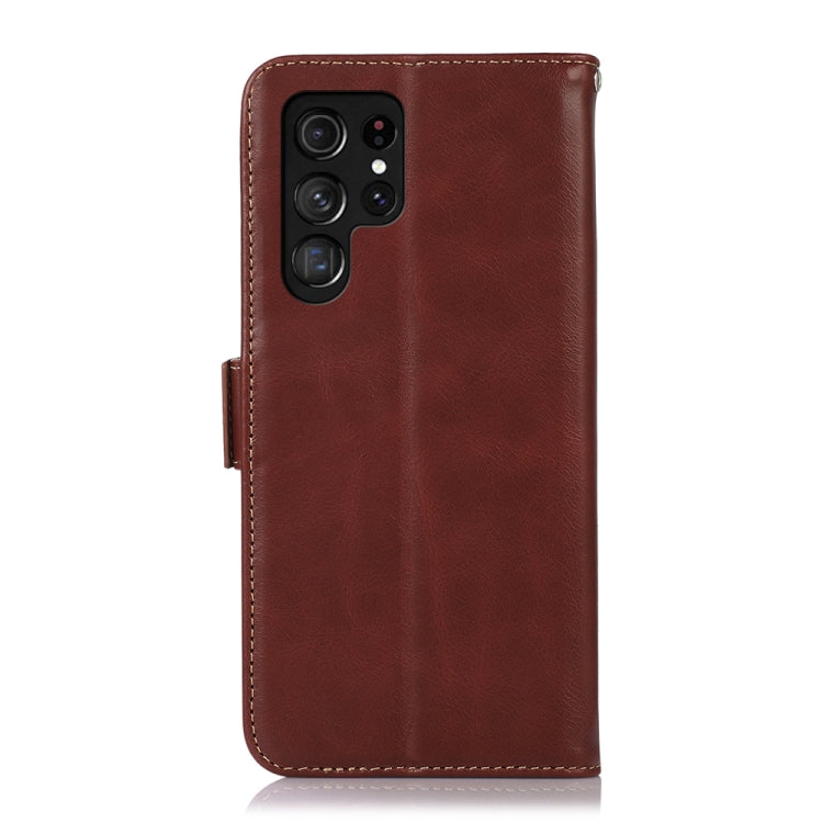 For Samsung Galaxy S24 Ultra Crazy Horse Top Layer Cowhide Leather Phone Case(Brown) - Galaxy S24 Ultra 5G Cases by PMC Jewellery | Online Shopping South Africa | PMC Jewellery | Buy Now Pay Later Mobicred