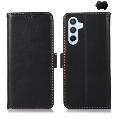 For Samsung Galaxy S24+ Crazy Horse Top Layer Cowhide Leather Phone Case(Black) - Galaxy S24+ 5G Cases by PMC Jewellery | Online Shopping South Africa | PMC Jewellery | Buy Now Pay Later Mobicred