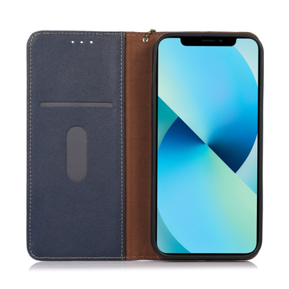 For Samsung Galaxy S24 KHAZNEH Nappa Top Layer Cowhide Leather Phone Case(Blue) - Galaxy Phone Cases by PMC Jewellery | Online Shopping South Africa | PMC Jewellery | Buy Now Pay Later Mobicred