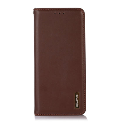 For Samsung Galaxy S24 KHAZNEH Nappa Top Layer Cowhide Leather Phone Case(Brown) - Galaxy Phone Cases by PMC Jewellery | Online Shopping South Africa | PMC Jewellery | Buy Now Pay Later Mobicred