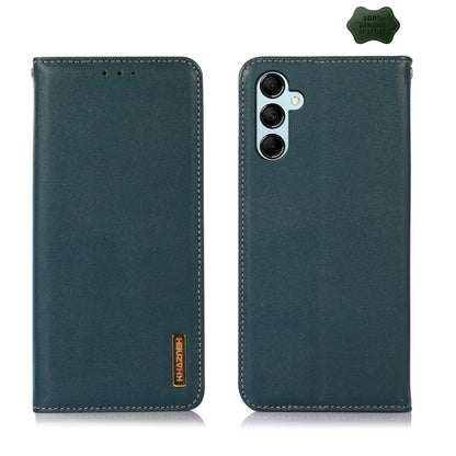 For Samsung Galaxy S24+ KHAZNEH Nappa Top Layer Cowhide Leather Phone Case(Green) - Galaxy Phone Cases by PMC Jewellery | Online Shopping South Africa | PMC Jewellery | Buy Now Pay Later Mobicred