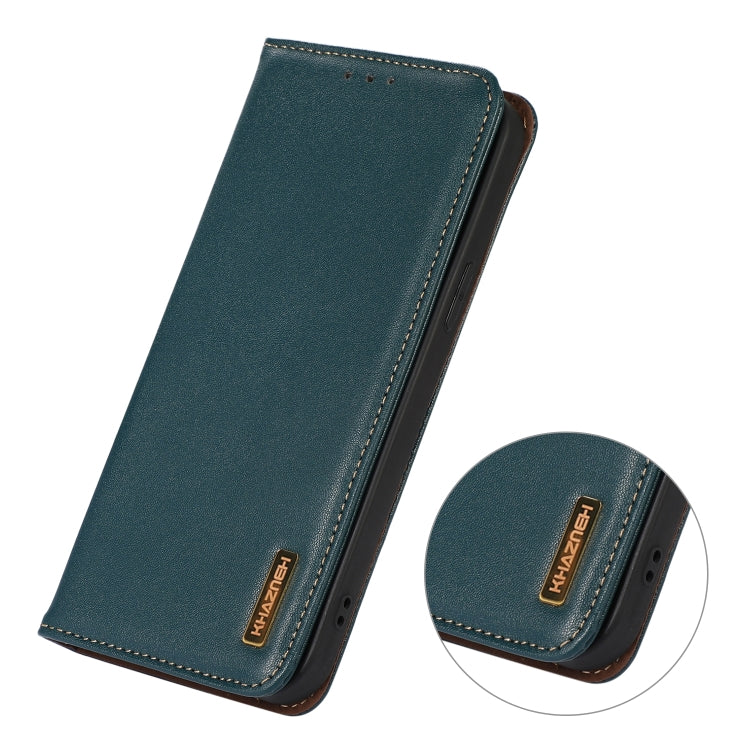 For Samsung Galaxy S24+ KHAZNEH Nappa Top Layer Cowhide Leather Phone Case(Green) - Galaxy Phone Cases by PMC Jewellery | Online Shopping South Africa | PMC Jewellery | Buy Now Pay Later Mobicred