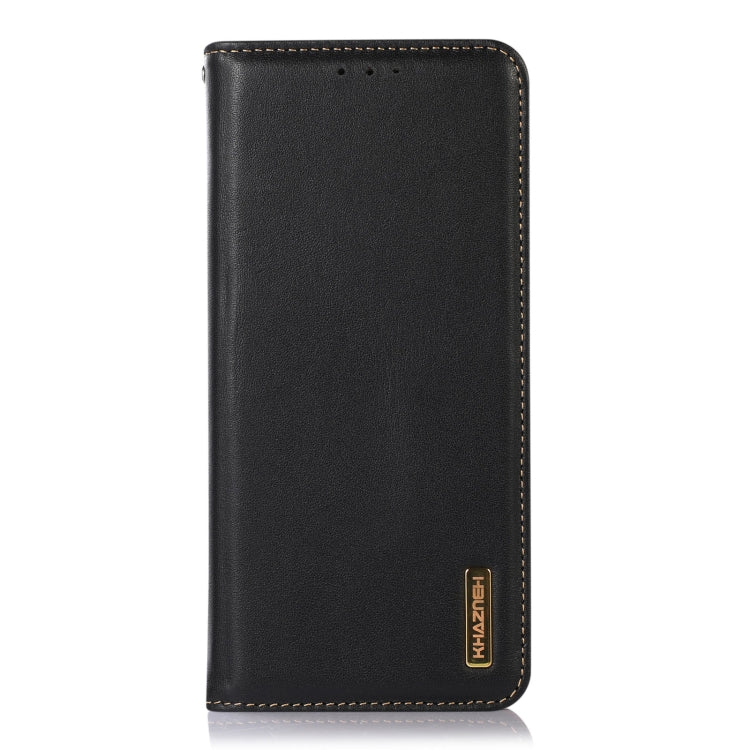 For Samsung Galaxy S24+ KHAZNEH Nappa Top Layer Cowhide Leather Phone Case(Black) - Galaxy Phone Cases by PMC Jewellery | Online Shopping South Africa | PMC Jewellery | Buy Now Pay Later Mobicred