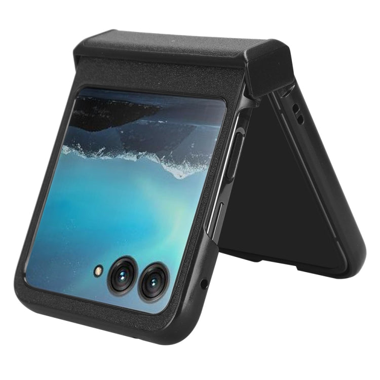 For Motorola Moto Razr 40 Ultra Sandskin Texture Phone Case(Black) - Motorola Cases by PMC TechLife | Online Shopping South Africa | PMC TechLife | Buy Now Pay Later Mobicred