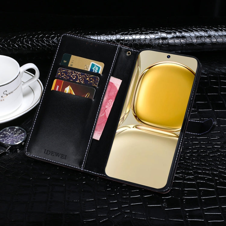 For vivo X100 idewei Crocodile Texture Leather Phone Case(Red) - free shipping - PMC Jewellery - Order now!