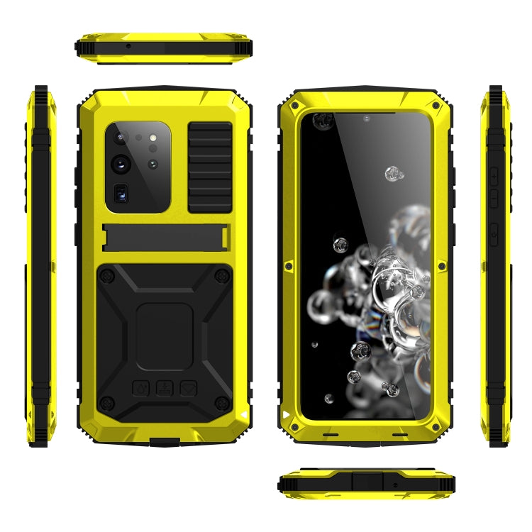 For Samsung Galaxy S20 Plus R-JUST Waterproof Shockproof Dustproof Metal + Silicone Protective Case(Yellow) - Galaxy Phone Cases by R-JUST | Online Shopping South Africa | PMC Jewellery | Buy Now Pay Later Mobicred