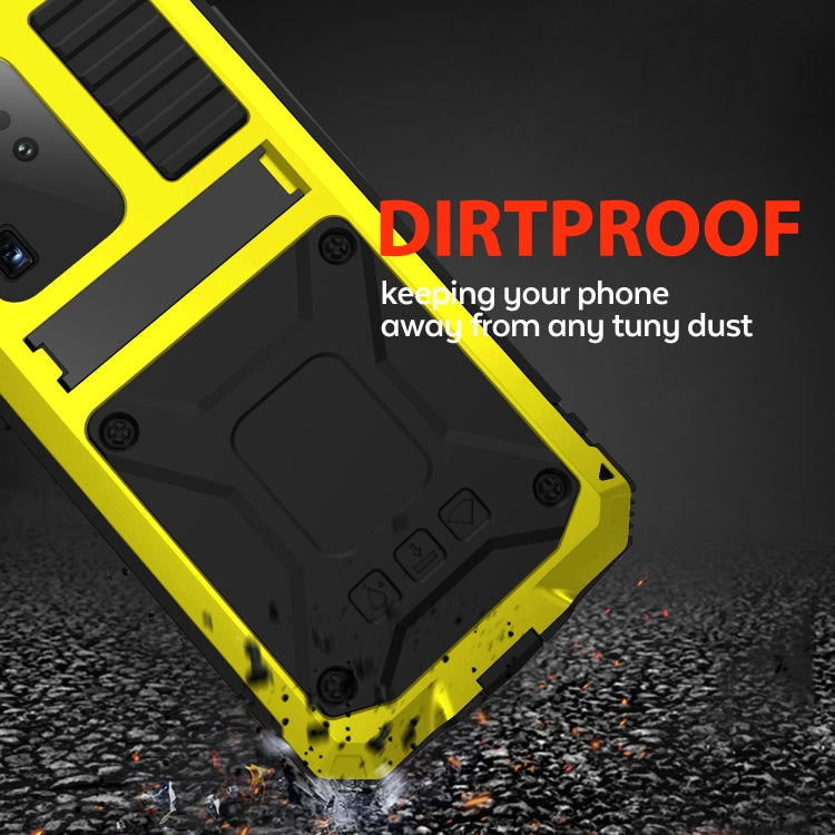 For Samsung Galaxy S20 Plus R-JUST Waterproof Shockproof Dustproof Metal + Silicone Protective Case(Yellow) - Galaxy Phone Cases by R-JUST | Online Shopping South Africa | PMC Jewellery | Buy Now Pay Later Mobicred