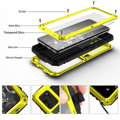 For Samsung Galaxy S20 Plus R-JUST Waterproof Shockproof Dustproof Metal + Silicone Protective Case(Yellow) - Galaxy Phone Cases by R-JUST | Online Shopping South Africa | PMC Jewellery | Buy Now Pay Later Mobicred