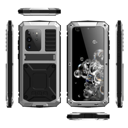 For Samsung Galaxy S20 Plus R-JUST Waterproof Shockproof Dustproof Metal + Silicone Protective Case(Silver) - Galaxy Phone Cases by R-JUST | Online Shopping South Africa | PMC Jewellery | Buy Now Pay Later Mobicred