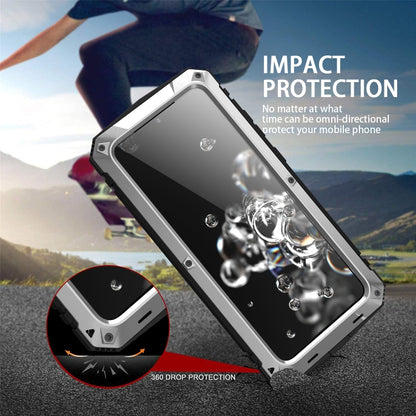 For Samsung Galaxy S20 Plus R-JUST Waterproof Shockproof Dustproof Metal + Silicone Protective Case(Silver) - Galaxy Phone Cases by R-JUST | Online Shopping South Africa | PMC Jewellery | Buy Now Pay Later Mobicred