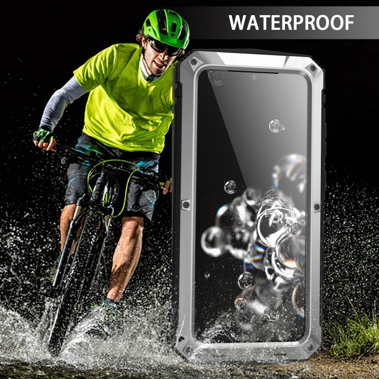 For Samsung Galaxy S20 Plus R-JUST Waterproof Shockproof Dustproof Metal + Silicone Protective Case(Silver) - Galaxy Phone Cases by R-JUST | Online Shopping South Africa | PMC Jewellery | Buy Now Pay Later Mobicred