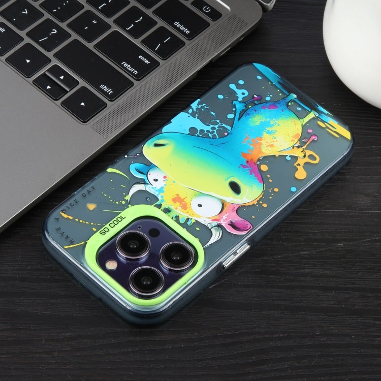 For iPhone 16 Animal Pattern Oil Painting Series PC + TPU Phone Case(Astronaut) - iPhone 16 Cases by PMC TechLife | Online Shopping South Africa | PMC TechLife | Buy Now Pay Later Mobicred