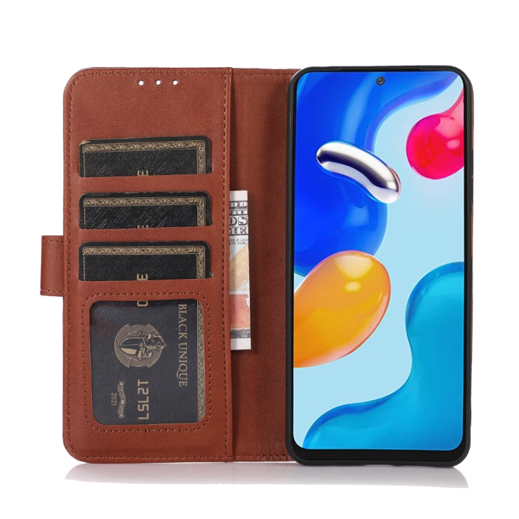 For OPPO Reno11 5G Pro Global Cow Texture Flip Leather Phone Case(Brown) - Reno11 Pro Cases by PMC Jewellery | Online Shopping South Africa | PMC Jewellery | Buy Now Pay Later Mobicred