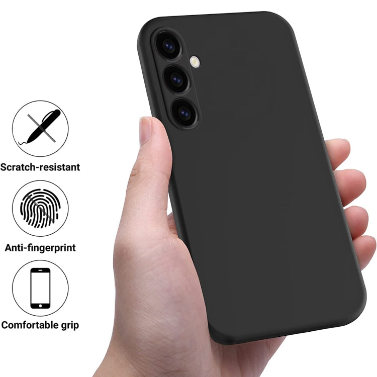 For Samsung Galaxy S23 FE 5G Pure Color Liquid Silicone Shockproof Phone Case(Black) - Galaxy S23 FE 5G Cases by PMC TechLife | Online Shopping South Africa | PMC TechLife