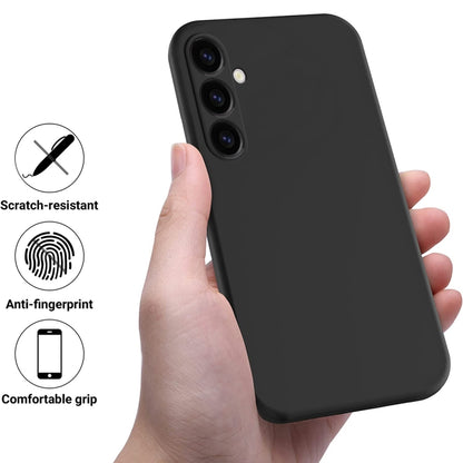 For Samsung Galaxy A25 5G Pure Color Liquid Silicone Shockproof Phone Case(Black) - Galaxy Phone Cases by PMC Jewellery | Online Shopping South Africa | PMC Jewellery