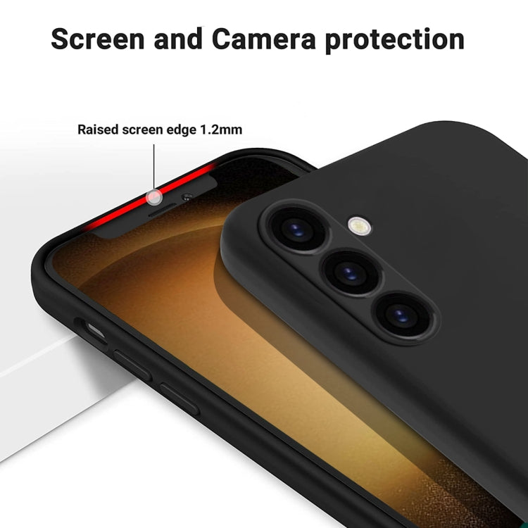 For Samsung Galaxy A25 5G Pure Color Liquid Silicone Shockproof Phone Case(Black) - Galaxy Phone Cases by PMC TechLife | Online Shopping South Africa | PMC TechLife