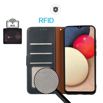 For OPPO Reno11 5G Global KHAZNEH Litchi Texture Leather RFID Phone Case(Blue) - Reno11 Cases by PMC Jewellery | Online Shopping South Africa | PMC Jewellery | Buy Now Pay Later Mobicred