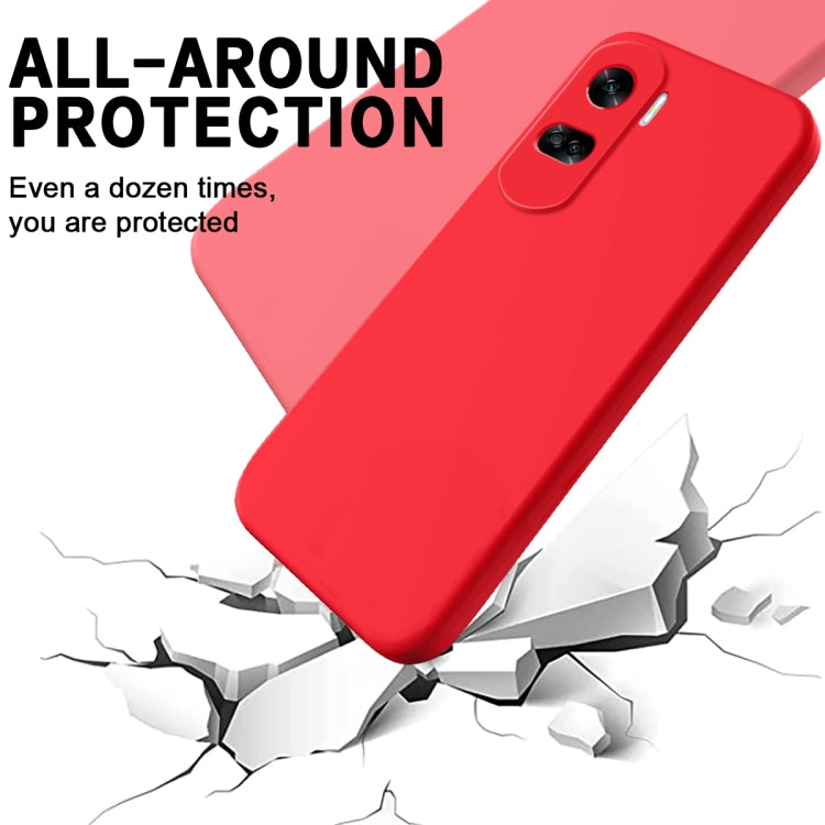 For Honor 90 Lite / X50i Pure Color Liquid Silicone Shockproof Phone Case(Red) - Honor Cases by PMC TechLife | Online Shopping South Africa | PMC TechLife | Buy Now Pay Later Mobicred