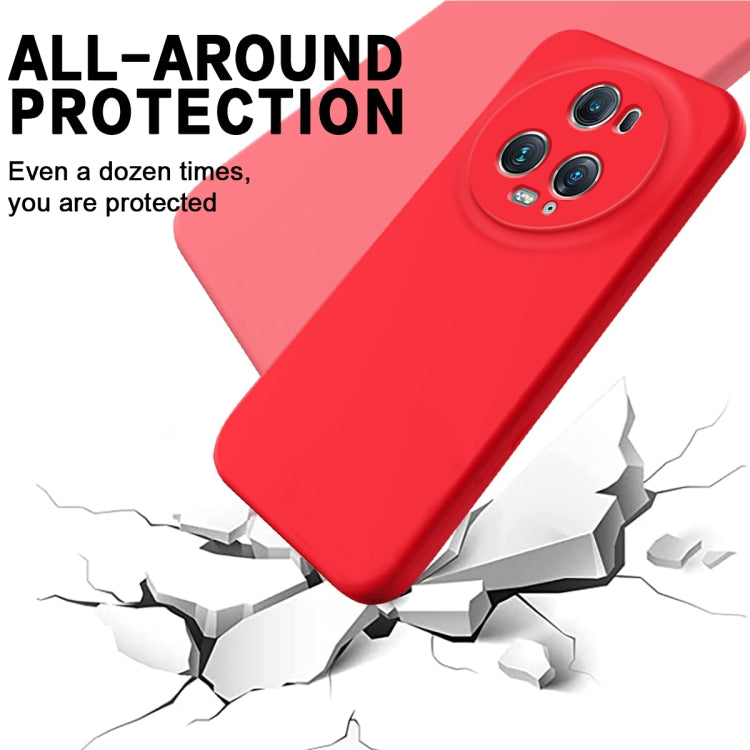 For Honor Magic5 Pro Solid Color Liquid Silicone Dropproof Full Coverage Phone Case(Red) - Honor Cases by PMC TechLife | Online Shopping South Africa | PMC TechLife | Buy Now Pay Later Mobicred