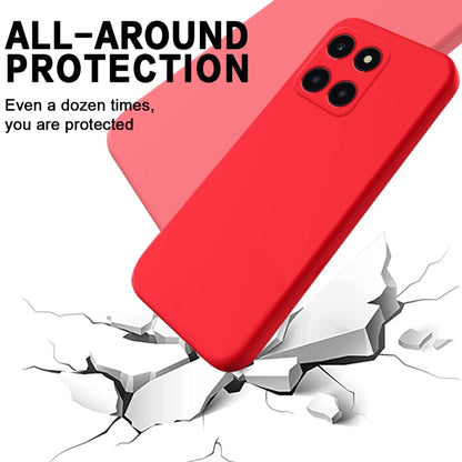 For Honor X6a Pure Color Liquid Silicone Shockproof Phone Case(Red) - Honor Cases by PMC Jewellery | Online Shopping South Africa | PMC Jewellery | Buy Now Pay Later Mobicred