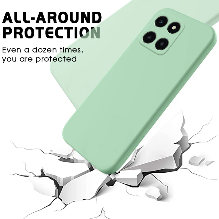 For Honor X6a Pure Color Liquid Silicone Shockproof Phone Case(Green) - Honor Cases by PMC Jewellery | Online Shopping South Africa | PMC Jewellery