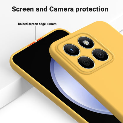 For Honor X8b Pure Color Liquid Silicone Shockproof Phone Case(Yellow) - Honor Cases by PMC Jewellery | Online Shopping South Africa | PMC Jewellery | Buy Now Pay Later Mobicred