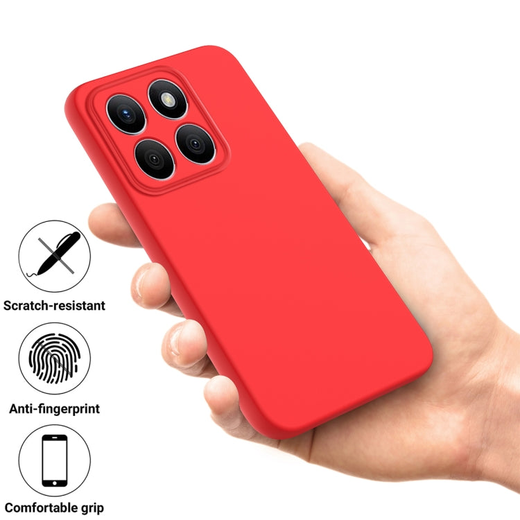 For Honor X8b Pure Color Liquid Silicone Shockproof Phone Case(Red) - Honor Cases by PMC Jewellery | Online Shopping South Africa | PMC Jewellery | Buy Now Pay Later Mobicred