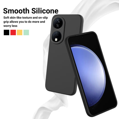 For Honor 90 Smart Pure Color Liquid Silicone Shockproof Phone Case(Black) - Honor Cases by PMC Jewellery | Online Shopping South Africa | PMC Jewellery | Buy Now Pay Later Mobicred