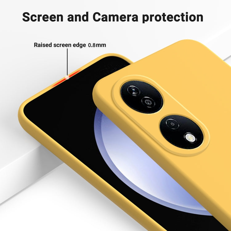 For Honor 90 Smart Pure Color Liquid Silicone Shockproof Phone Case(Yellow) - Honor Cases by PMC Jewellery | Online Shopping South Africa | PMC Jewellery | Buy Now Pay Later Mobicred