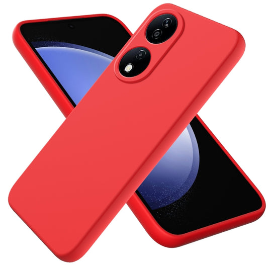 For Honor 90 Smart Pure Color Liquid Silicone Shockproof Phone Case(Red) - Honor Cases by PMC Jewellery | Online Shopping South Africa | PMC Jewellery | Buy Now Pay Later Mobicred