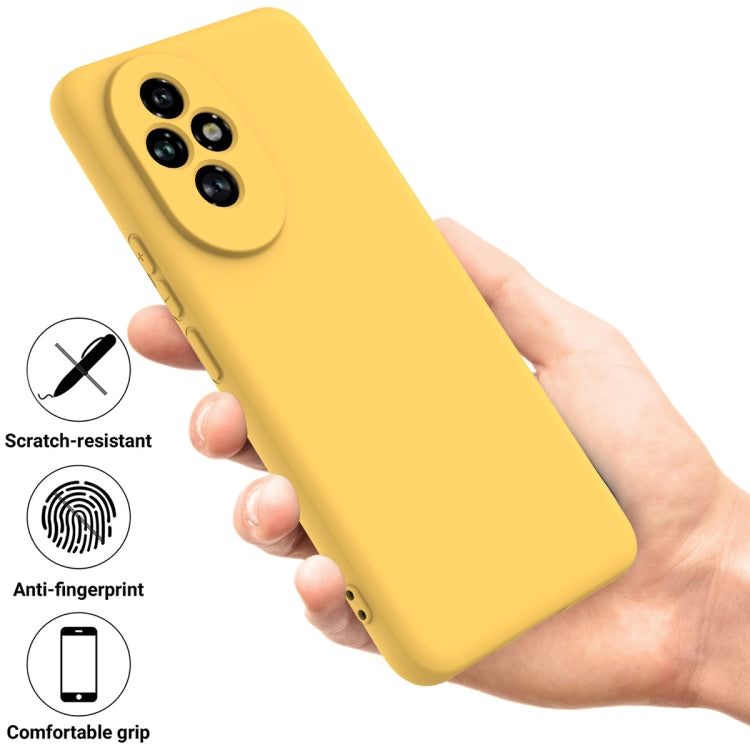 For Honor 200 Solid Color Liquid Silicone Dropproof Full Coverage Phone Case(Yellow) - free shipping - PMC TechLife - Order now!