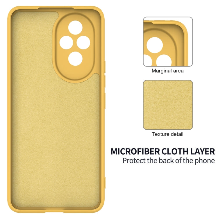 For Honor 200 Solid Color Liquid Silicone Dropproof Full Coverage Phone Case(Yellow) - free shipping - PMC TechLife - Order now!