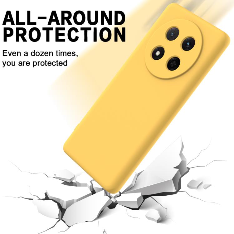 For Honor Magic7 Lite Solid Color Liquid Silicone Dropproof Full Coverage Phone Case(Yellow) - free shipping - PMC TechLife - Order now!