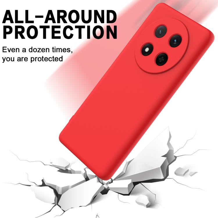 For Honor Magic7 Lite Solid Color Liquid Silicone Dropproof Full Coverage Phone Case(Red) - free shipping - PMC TechLife - Order now!