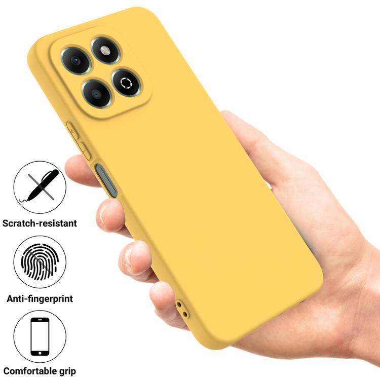 For Honor X6c 4G Solid Color Liquid Silicone Dropproof Full Coverage Phone Case(Yellow) - free shipping - PMC TechLife - Order now!