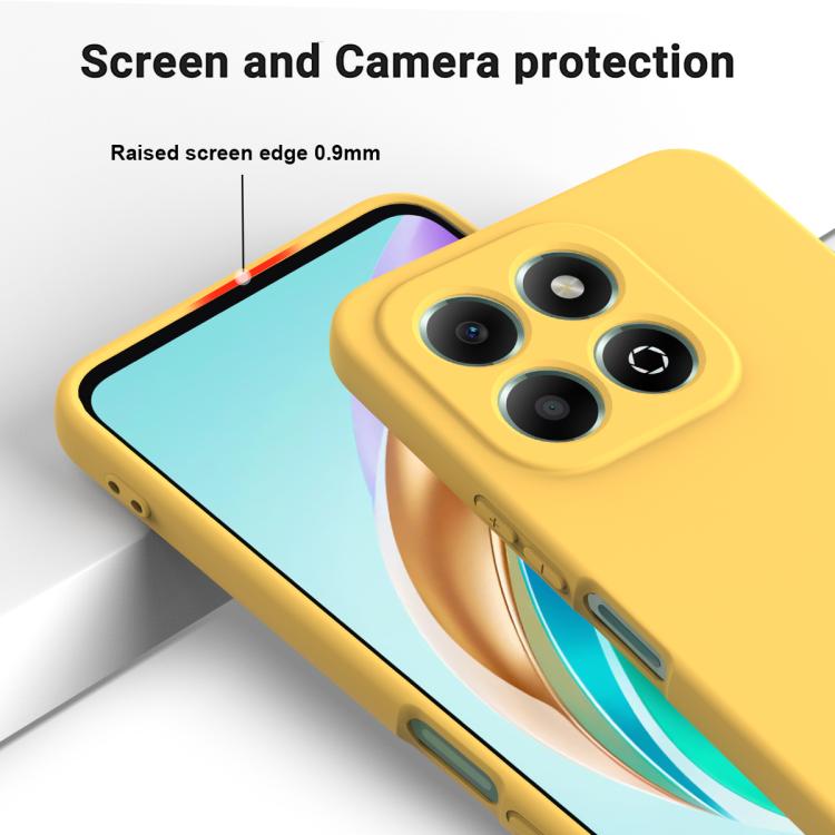 For Honor X6c 4G Solid Color Liquid Silicone Dropproof Full Coverage Phone Case(Yellow) - free shipping - PMC TechLife - Order now!