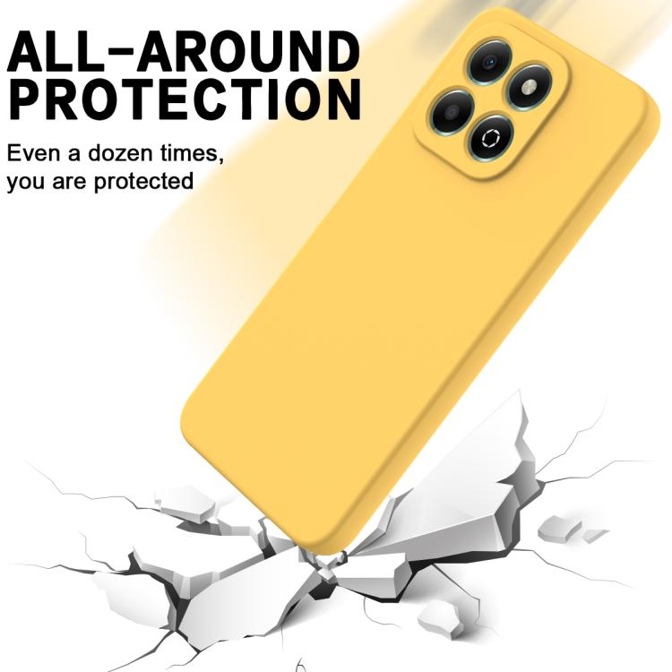 For Honor X6c 4G Solid Color Liquid Silicone Dropproof Full Coverage Phone Case(Yellow) - free shipping - PMC TechLife - Order now!