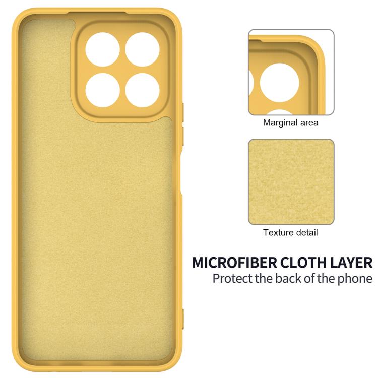 For Honor X6c 4G Solid Color Liquid Silicone Dropproof Full Coverage Phone Case(Yellow) - free shipping - PMC TechLife - Order now!