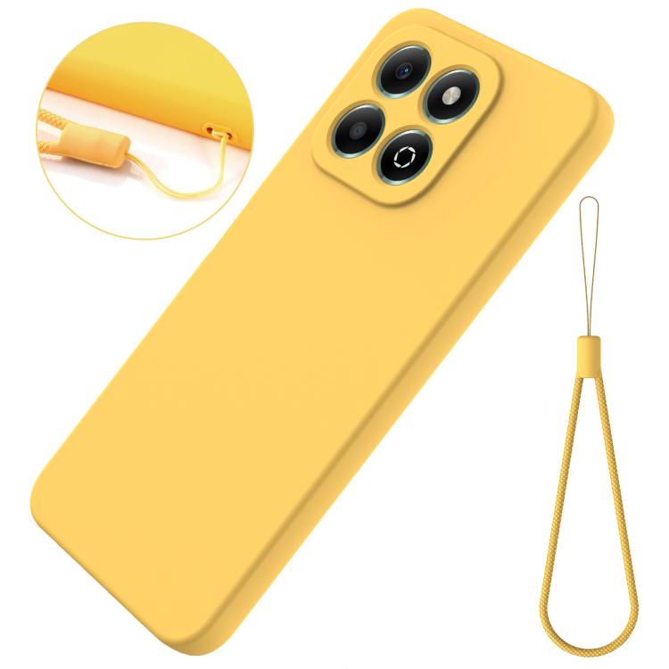 For Honor X6c 4G Solid Color Liquid Silicone Dropproof Full Coverage Phone Case(Yellow) - free shipping - PMC TechLife - Order now!
