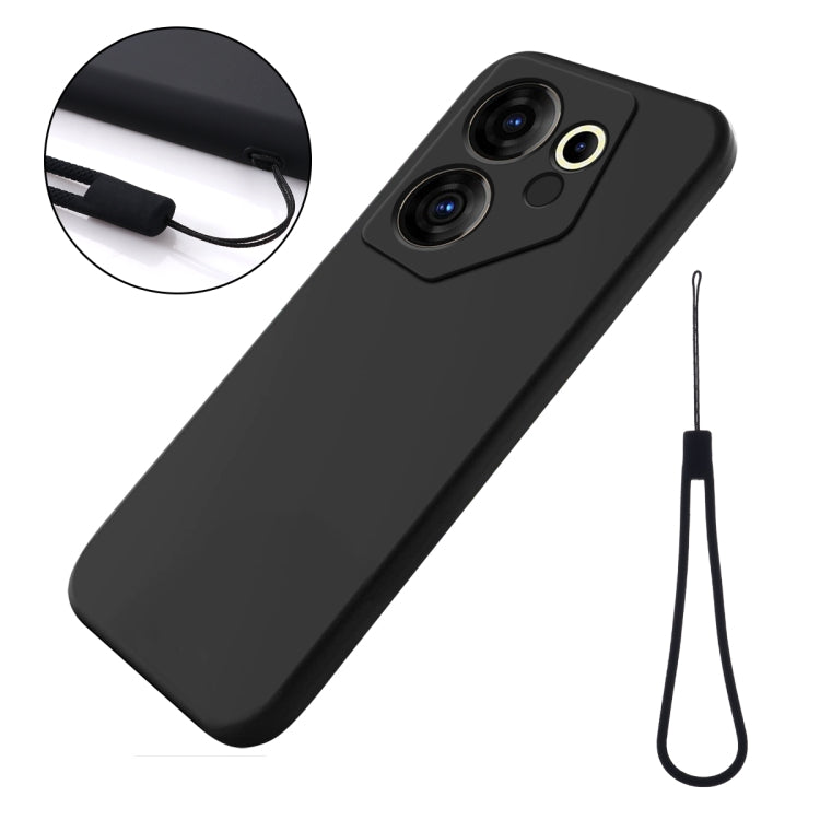 For Tecno Camon 20 Premier Pure Color Liquid Silicone Shockproof Phone Case(Black) - Tecno Cases by PMC Jewellery | Online Shopping South Africa | PMC Jewellery