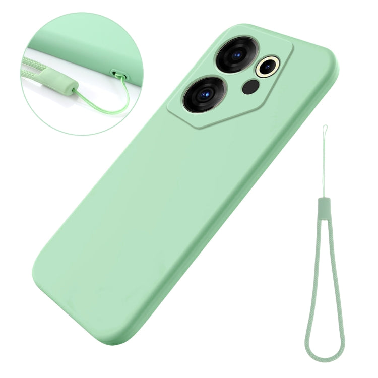 For Tecno Camon 20 Premier Pure Color Liquid Silicone Shockproof Phone Case(Green) - Tecno Cases by PMC Jewellery | Online Shopping South Africa | PMC Jewellery