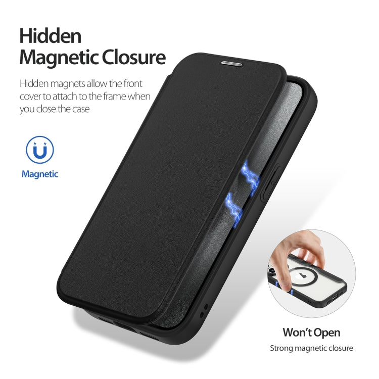 For iPhone 15 Pro DUX DUCIS Skin X Pro Series Magsafe PC + TPU Phone Leather Case(Black) - iPhone 15 Pro Cases by DUX DUCIS | Online Shopping South Africa | PMC Jewellery | Buy Now Pay Later Mobicred